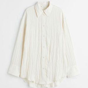 NWT H&M Crinkle Button Up